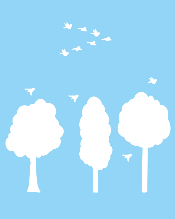 Raamsticker zomerbomen