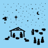 Raamsticker kerststal - Afbeelding 2