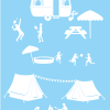 Raamsticker camping