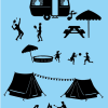 Raamsticker camping - Afbeelding 2