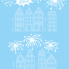 Raamsticker vuurwerk
