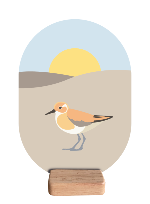 Print op paneel - kleine strandloper
