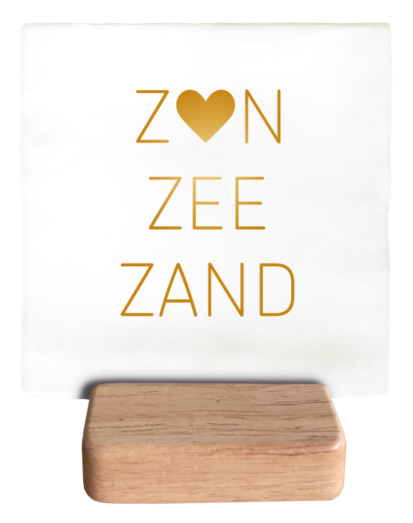 Tegeltje zon zee zand
